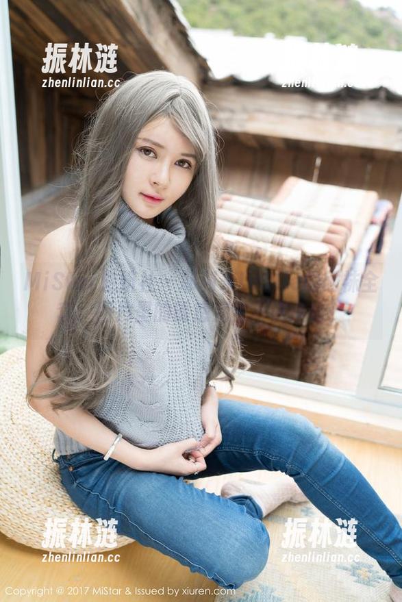 MiStar魅妍社 - 耶利米Leslie的网袜全套，图片里的诱惑完全不讲理呀！